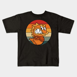 Fish Retro Sunset Kids T-Shirt